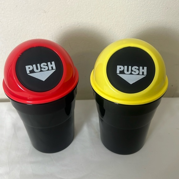 New Plastic Car Cup holder Garbage Can.Portable Trash Can for car,Office Yellow - Picture 11 of 11